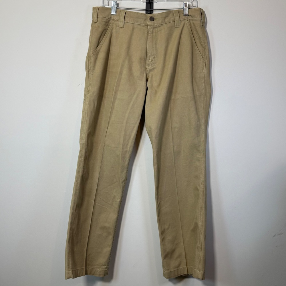 Carhartt Canvas Work Pant Mens 33x30 Tan Rugged Flex BN2291-M